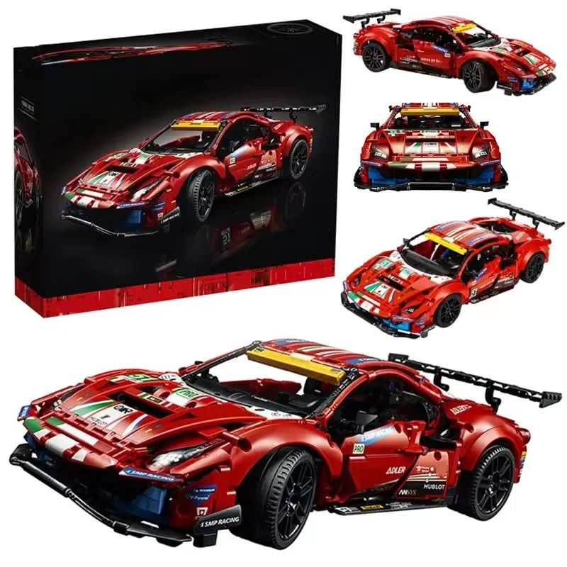 New Technical 1684PCS 488GTE Sports Car Building 42125 Kits MOC Racing Car Toys Model Vehicle Blocks Set Suitable for Adult Gift