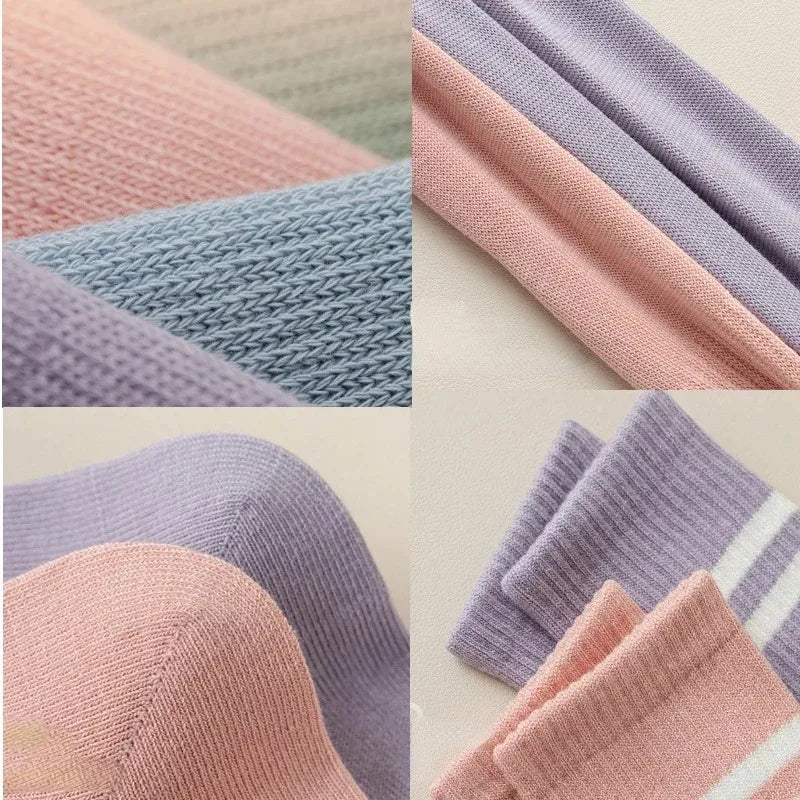 4 Pairs Yoga Socks for Women Professional Non-slip Silicone Mid-tube Pilates Socks Indoor Fitness Gym Dance Sports Floor Socks