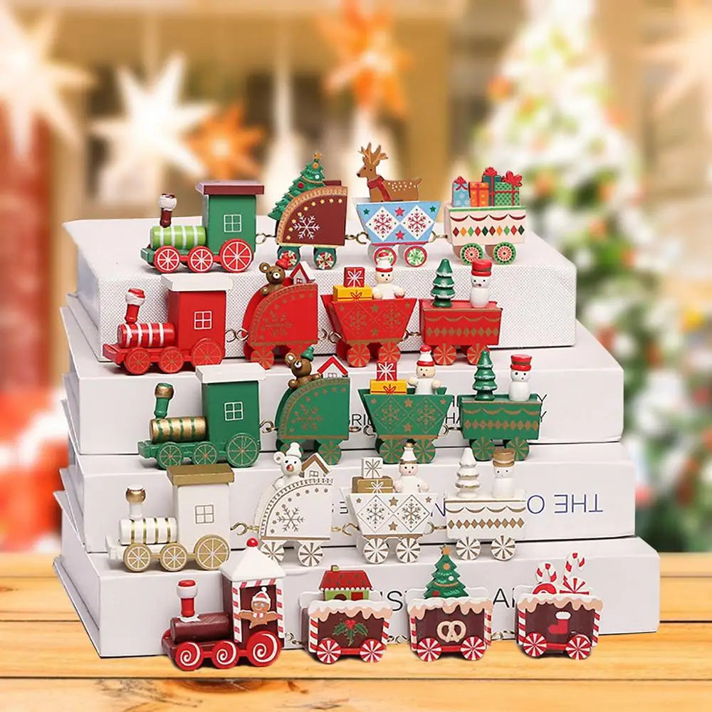 Christmas Train Merry Christmas Decorations For Home 2024 Cristmas Ornament Xmas Navidad Noel Gifts Happy New Year 2025 Decor